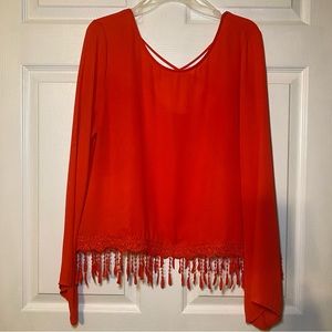 Lush fringed top